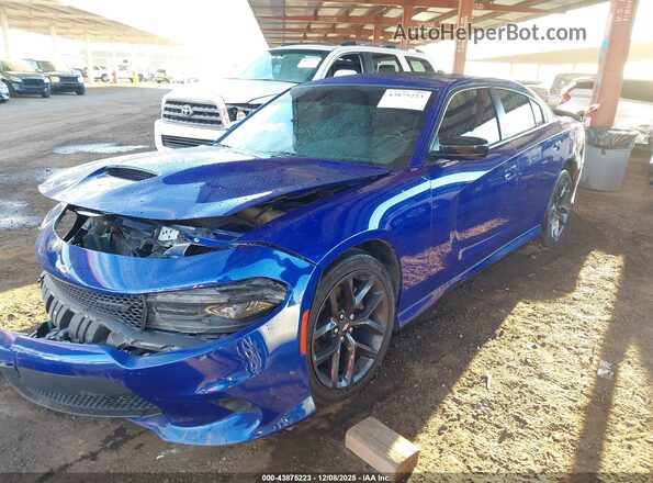 2C3CDXHG7NH198031 2022 DODGE CHARGER Blue Front left
