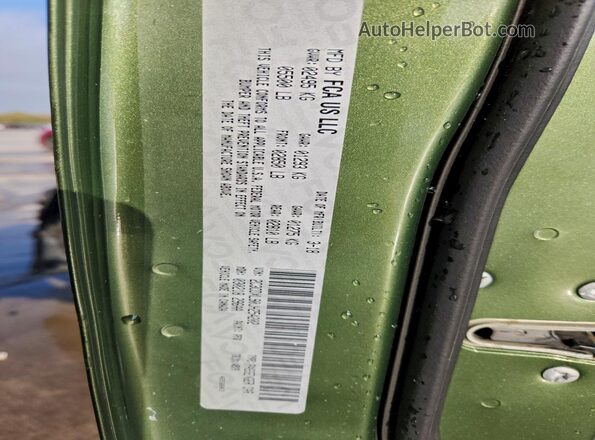 2C3CDXL90JH254202 2018 DODGE CHARGER Green VIN კოდის სტიკერის ხედი