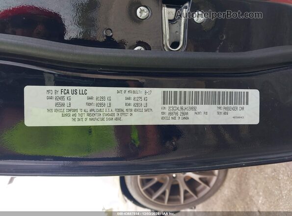 2C3CDXL96JH120892 2018 DODGE CHARGER Black Вид підкапотного простору