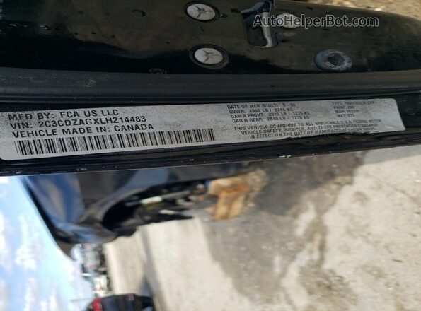 2C3CDZAGXLH214483 2020 DODGE CHALLENGER Black Vista del compartimento del motor