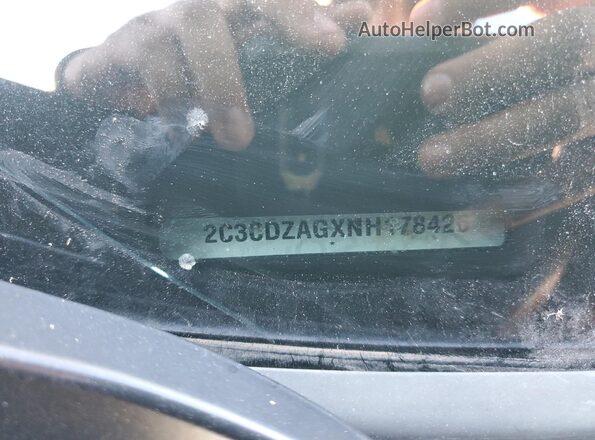 2C3CDZAGXNH178426 2022 DODGE CHALLENGER Black Widok naklejki z numerem VIN