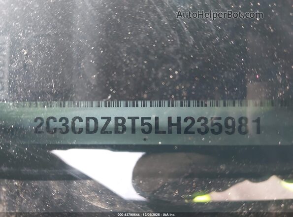 2C3CDZBT5LH235981 2020 DODGE CHALLENGER Gray 