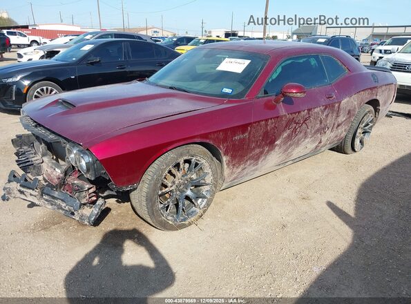 2C3CDZBT6NH132510 2022 DODGE CHALLENGER Maroon Передня ліва чверть