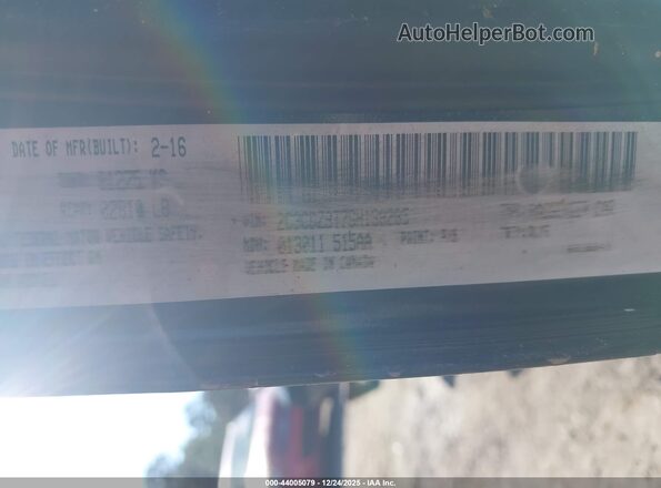 2C3CDZBT7GH138285 2016 DODGE CHALLENGER Black Widok komory silnika
