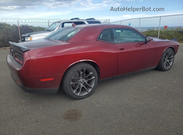 2C3CDZFJ2PH654563 2023 DODGE CHALLENGER Maroon უკანა მარჯვენა