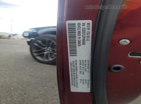 2C3CDZFJ2PH654563 2023 DODGE CHALLENGER Maroon ძრავის განყოფილების ხედი