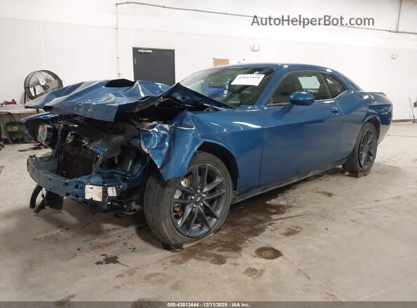 2C3CDZGGXPH696627 2023 DODGE CHALLENGER Blue Առջևի ձախ երեք քառորդ տեսարան
