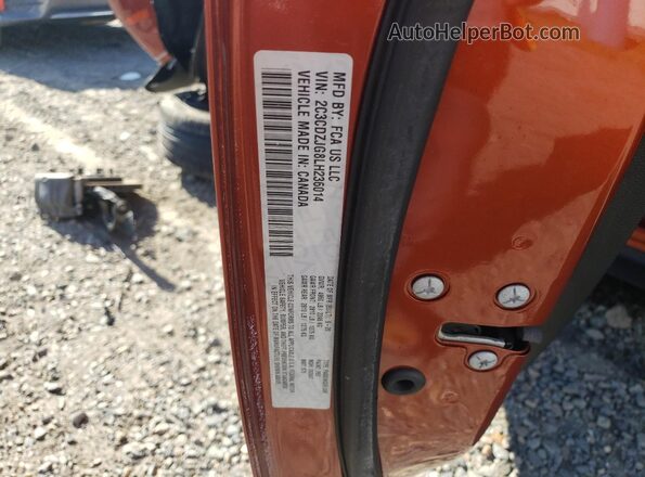 2C3CDZJG8LH236014 2020 DODGE CHALLENGER Orange Vista de la etiqueta del VIN
