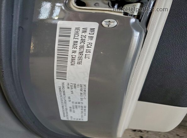 2C4RC1BG7NR169766 2022 CHRYSLER PACIFICA Серый Вид наклейки с VIN-кодом