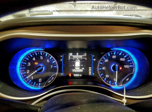 2C4RC1CG6JR133284 2018 CHRYSLER PACIFICA Silver Вид щитка приладів