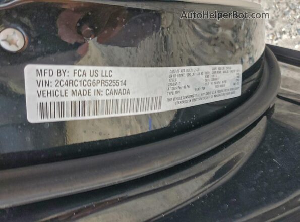 2C4RC1CG6PR525514 2023 CHRYSLER VOYAGER Black VIN sticker view