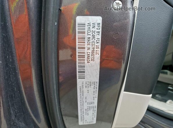 2C4RC1CG7PR602732 2023 CHRYSLER VOYAGER Gray Вид наклейки з VIN-кодом