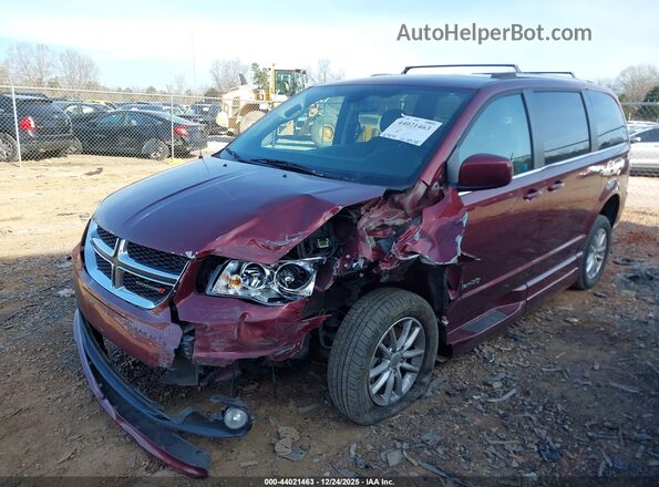 2C4RDGCG2JR223046 2018 DODGE GRAND CARAVAN Burgundy Առջևի ձախ երեք քառորդ տեսարան