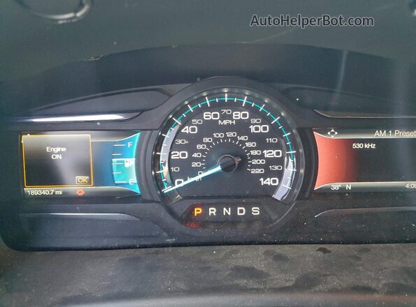 2FMGK5C83JBA00383 2018 FORD FLEX Maroon Vista del cuadro de instrumentos