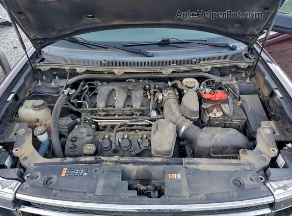2FMGK5C83JBA00383 2018 FORD FLEX Maroon Vista del compartimento del motor