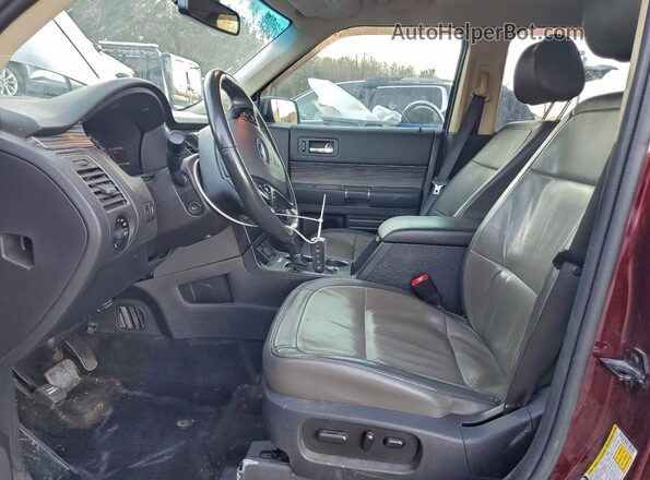 2FMGK5C83JBA00383 2018 FORD FLEX Maroon Vista interior delantera