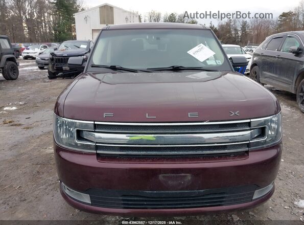 2FMHK6C8XHBA14253 2017 FORD FLEX Maroon Vista del cuadro de instrumentos