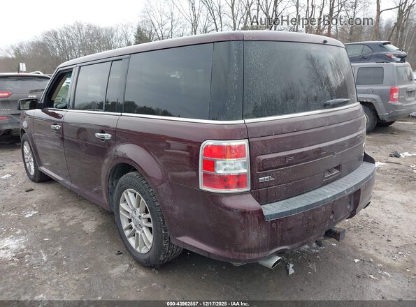 2FMHK6C8XHBA14253 2017 FORD FLEX Maroon Trasero izquierdo