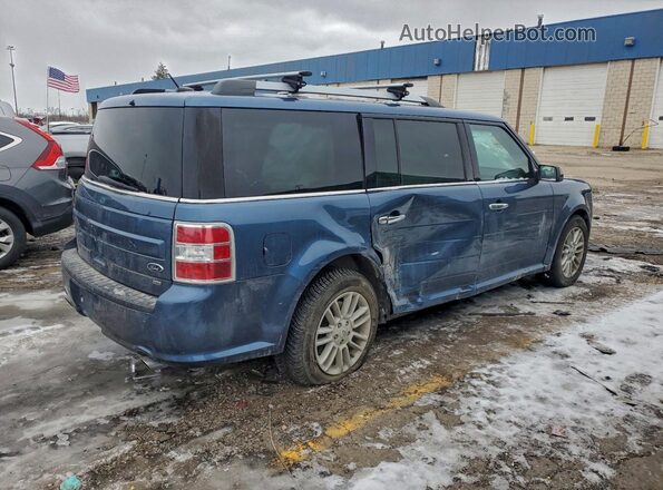 2FMHK6C8XJBA03601 2018 FORD FLEX Синий Задняя правая четверть