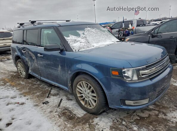 2FMHK6C8XJBA03601 2018 FORD FLEX Синий Передняя правая четверть