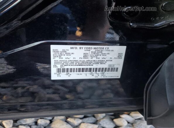 2FMPK4G99MBA22826 2021 FORD EDGE Black Widok komory silnika