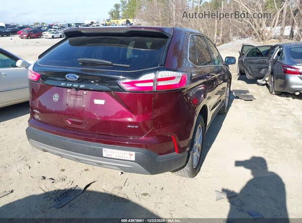 2FMPK4J90MBA56341 2021 FORD EDGE Бордовый Задняя правая четверть