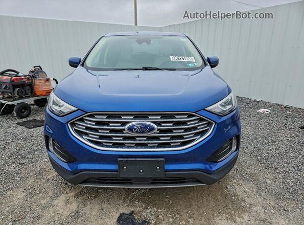 2FMPK4J93MBA26718 2021 FORD EDGE Blue Front view