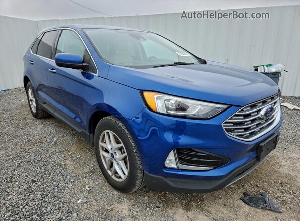 2FMPK4J93MBA26718 2021 FORD EDGE Blue Front right