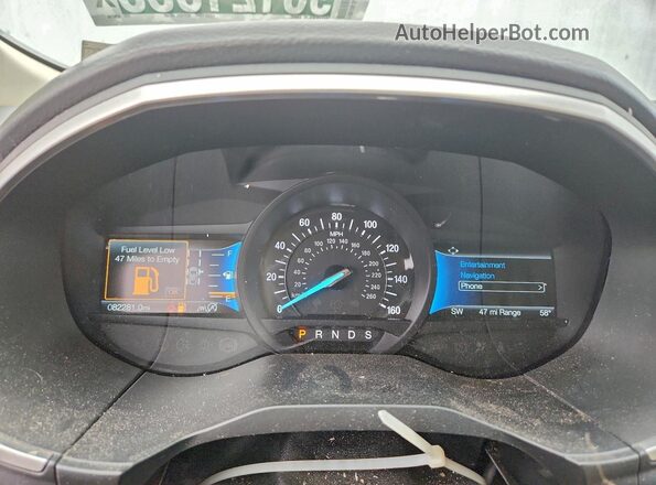 2FMPK4J93MBA26718 2021 FORD EDGE Blue Instrument cluster view