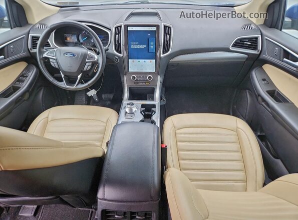 2FMPK4J93MBA26718 2021 FORD EDGE Blue Dashboard view