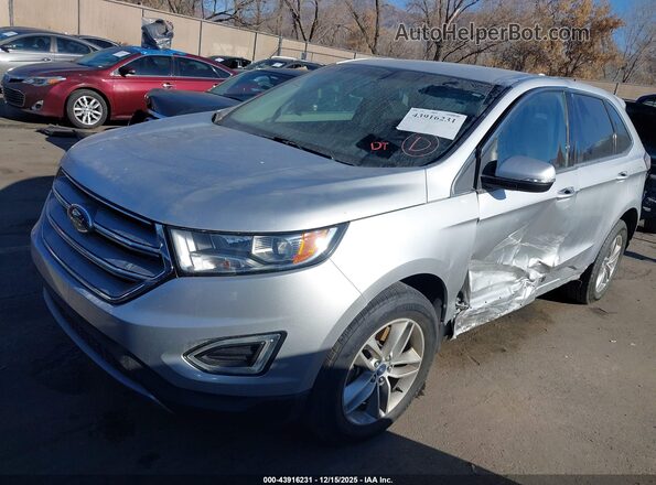 2FMPK4J94GBC41884 2016 FORD EDGE Silver წინა მარცხენა ხედი სამი მეოთხედიდან