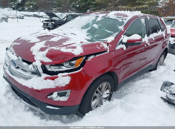 2FMPK4J95JBB24614 2018 FORD EDGE Red Vista tres cuartos delantera izquierda