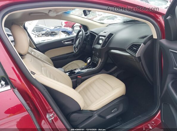 2FMPK4J95JBB24614 2018 FORD EDGE Red Vista interior delantera