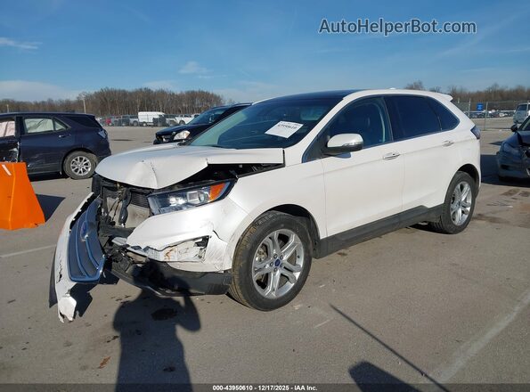 2FMPK4K82HBC15274 2017 FORD EDGE Белый Передняя левая четверть