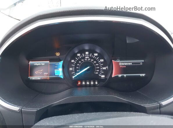 2FMPK4K89JBC13348 2018 FORD EDGE Black Вид задніх сидінь