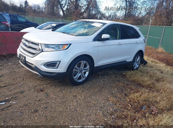2FMPK4K91JBB80645 2018 FORD EDGE White Front left