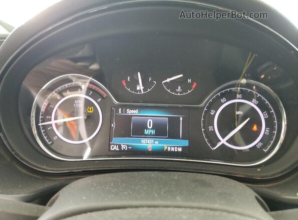 2G4GL5EX3H9147306 2017 BUICK REGAL Maroon Instrument cluster view