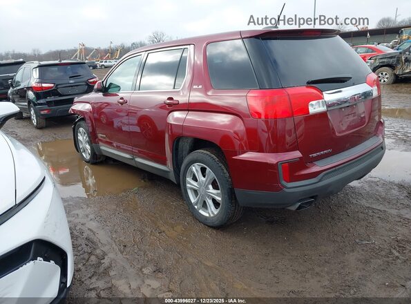 2GKALMEK2H6105658 2017 GMC TERRAIN Maroon უკანა მარცხენა