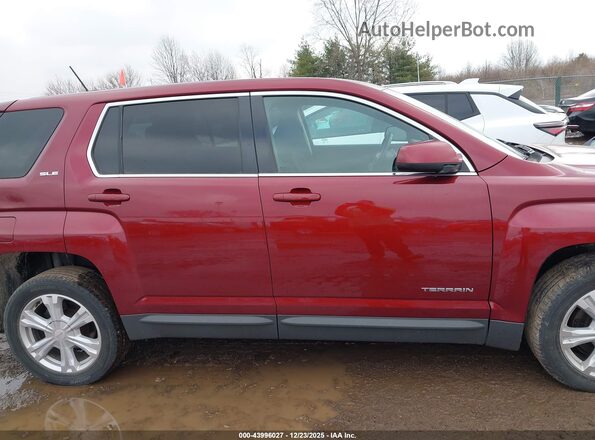 2GKALMEK2H6105658 2017 GMC TERRAIN Maroon უკანა სალონის ხედი