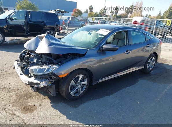 2HGFC2F67KH580548 2019 HONDA CIVIC Gray Առջևի ձախ երեք քառորդ տեսարան