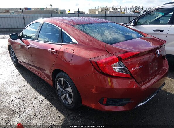2HGFC2F69MH558411 2021 HONDA CIVIC Orange Rear left