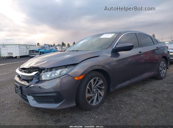 2HGFC2F77JH529591 2018 HONDA CIVIC Gray წინა მარცხენა ხედი სამი მეოთხედიდან