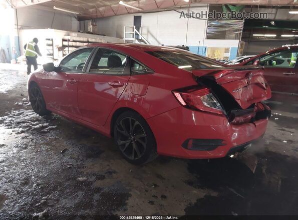 2HGFC2F83LH581098 2020 HONDA CIVIC Red უკანა მარცხენა