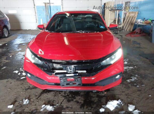 2HGFC2F83LH581098 2020 HONDA CIVIC Red ხელსაწყოთა პანელის ხედი