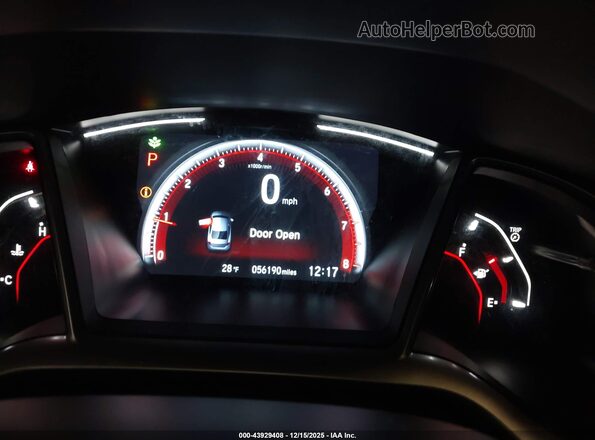 2HGFC2F83LH581098 2020 HONDA CIVIC Red უკანა სავარძლების ხედი