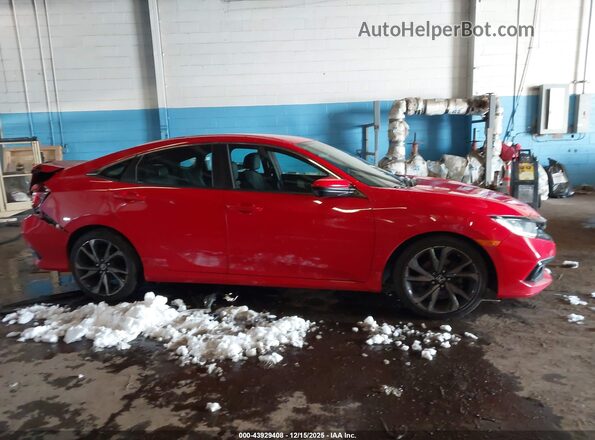 2HGFC2F83LH581098 2020 HONDA CIVIC Red უკანა სალონის ხედი