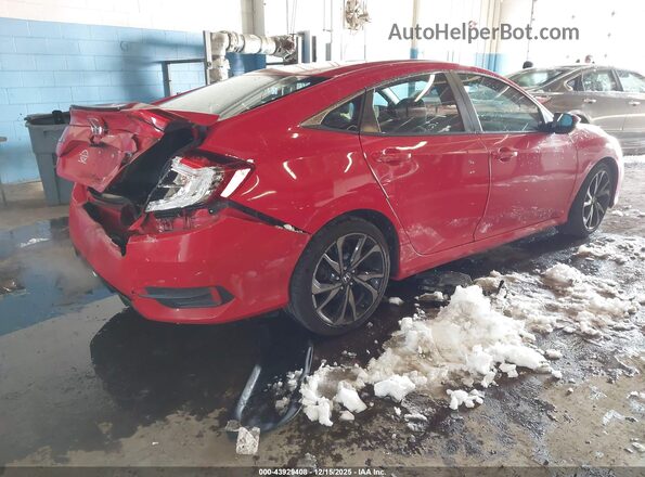 2HGFC2F83LH581098 2020 HONDA CIVIC Red უკანა მარჯვენა
