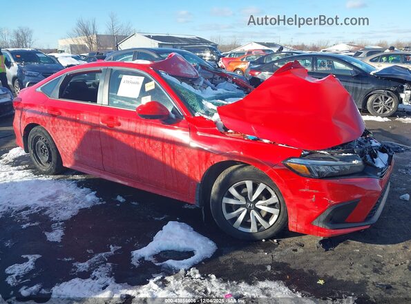 2HGFE2F25NH577174 2022 HONDA CIVIC Red Вид щитка приладів