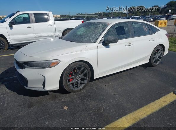 2HGFE2F50SH544136 2025 HONDA CIVIC White წინა მარცხენა ხედი სამი მეოთხედიდან