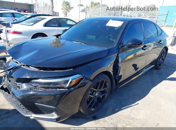 2HGFE2F52NH513345 2022 HONDA CIVIC Black Front left